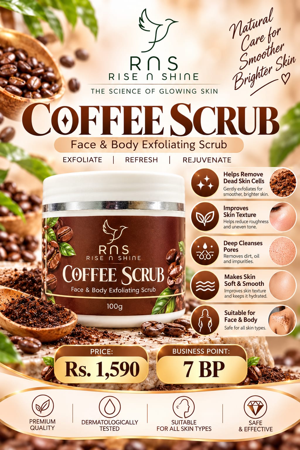 RNS Rise n Shine Coffee Scrub