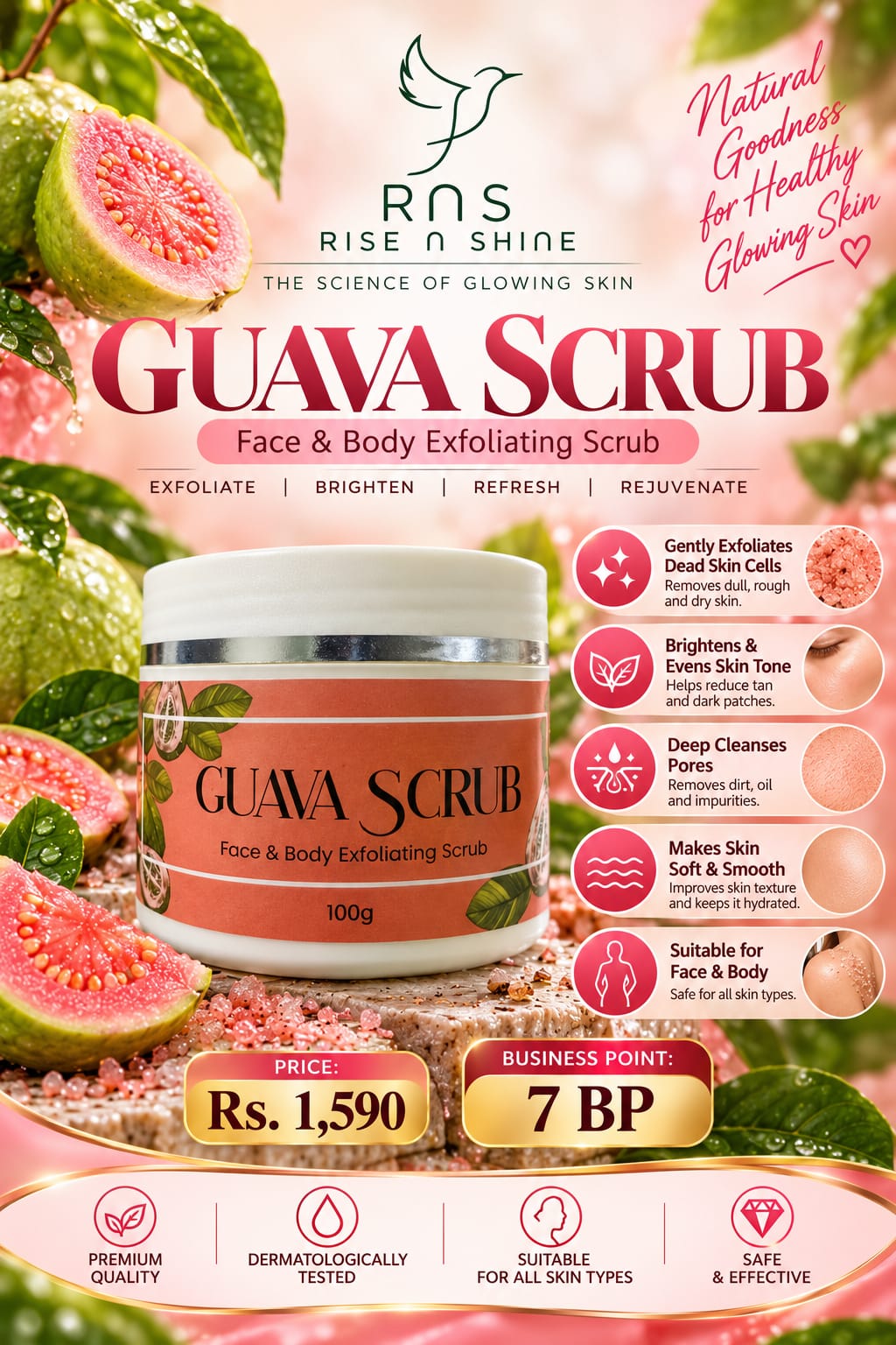 RNS Rise n Shine Guava Scrub