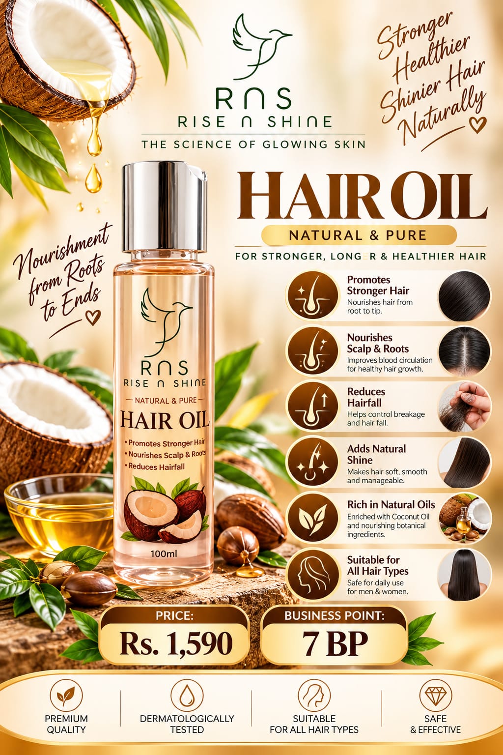 RNS Rise n Shine Hair Oil